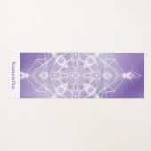 Crystal Grid Glow Spiritual Minimalist Yogamatte (Vorderseite (Horizontal))