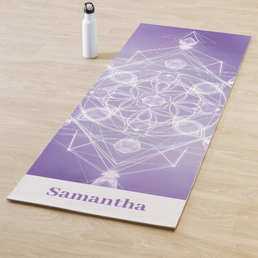 Crystal Grid Glow Spiritual Minimalist Yogamatte (Beispiel)