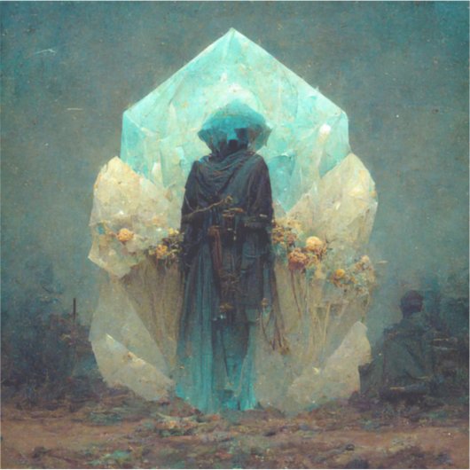 Crystal Guardian Alien SciFi Fantasy Aufkleber (Vorderseite)