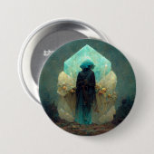 Crystal Guardian Alien SciFi Fantasy Button (Vorne & Hinten)