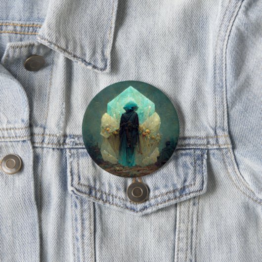 Crystal Guardian Alien SciFi Fantasy Button (Beispiel)