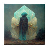 Crystal Guardian Alien SciFi Fantasy Fliese (Vorderseite)