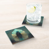 Crystal Guardian Alien SciFi Fantasy Glasuntersetzer (Schrägansicht)