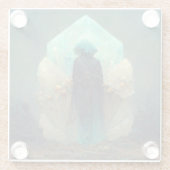 Crystal Guardian Alien SciFi Fantasy Glasuntersetzer (Rückseite)