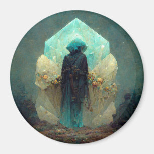 Crystal Guardian Alien SciFi Fantasy Magnet