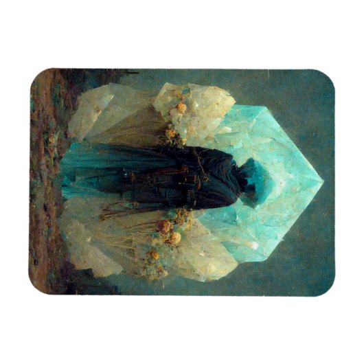 Crystal Guardian Alien SciFi Fantasy Magnet (Horizontal)