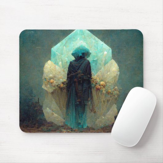 Crystal Guardian Alien SciFi Fantasy Mousepad (Mit Mouse)