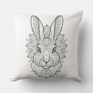 Crystal Hare Geometric Art Print | Eleganter Hase Kissen