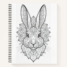 Crystal Hare Geometric Art Print | Eleganter Hase Notizblock