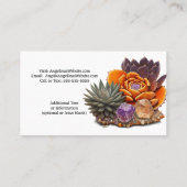 Crystal Healer Energy Worker Succulals Crystal Hea Visitenkarte (Rückseite)