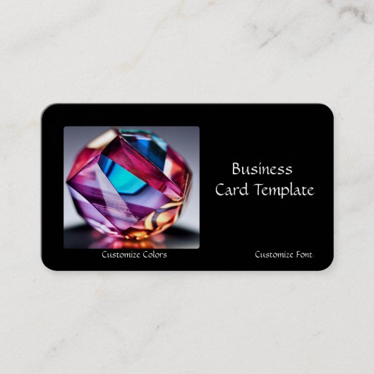 Crystal Healing Amethyst Business Card Visitenkarte (Vorderseite)