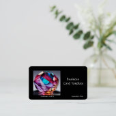 Crystal Healing Amethyst Business Card Visitenkarte (Stehend Vorderseite)