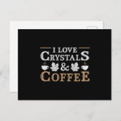 Crystal Healing I Liebe Crystals & Coffee Chakra Postkarte (Vorne/Hinten)