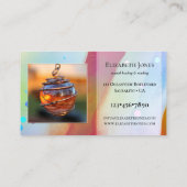 Crystal Healing Reading Foto Business Card Visitenkarte (Rückseite)