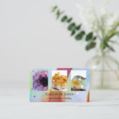 Crystal Healing Reading Foto Business Card Visitenkarte (Stehend Vorderseite)