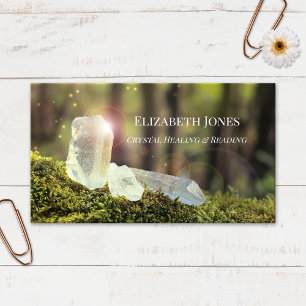 Crystal Healing Reading Foto Business Card Visitenkarte