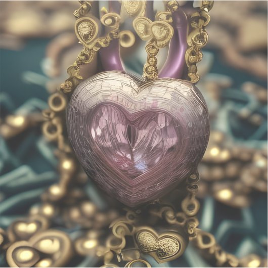 Crystal Heart Amulet Aufkleber (Vorderseite)