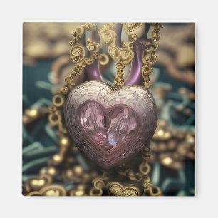Crystal Heart Amulet Magnet