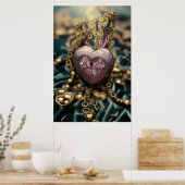 Crystal Heart Amulet Poster (Küche)