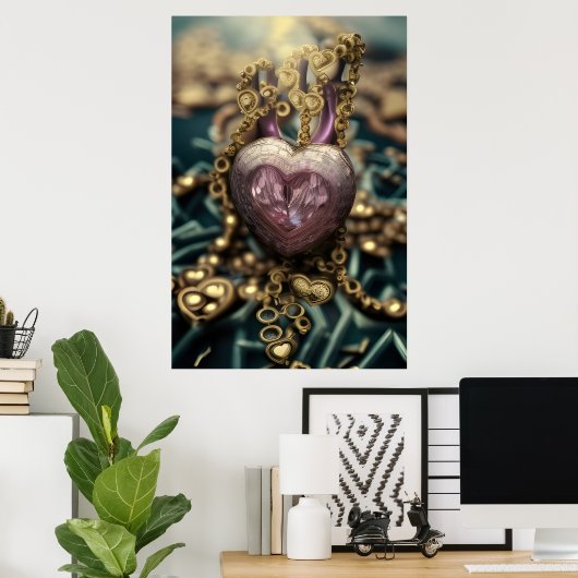 Crystal Heart Amulet Poster (Heimbüro)