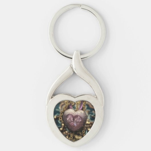 Crystal Heart Amulet Schlüsselanhänger (Vorderseite)