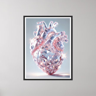 Crystal Heart Anatomie - Realistische Kunst des me Leinwanddruck