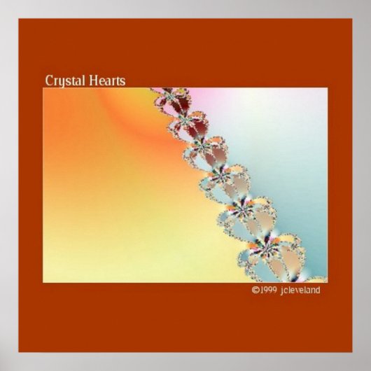 Crystal Heart Fraktal Art Collection Poster (Vorne)