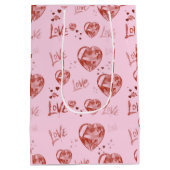 Crystal Hearts Gift Bag Mittlere Geschenktüte (Rückseite)