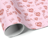 Crystal Hearts Wrapping Paper Geschenkpapier (Rolleneckpunkt)