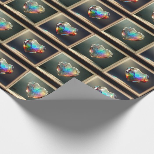 Crystal Hearts Wrapping Paper Geschenkpapier (Ecke)
