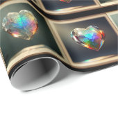 Crystal Hearts Wrapping Paper Geschenkpapier (Rolleneckpunkt)
