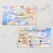 Crystal Holographic Makeup Hair Lash Nail Beauty Visitenkarte (Vorne/Hinten)