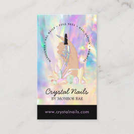 Crystal Holographic Nail Technician Artist Salon B Visitenkarte