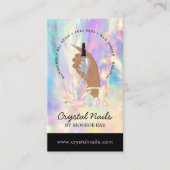 Crystal Holographic Nail Technician Artist Salon B Visitenkarte (Vorderseite)