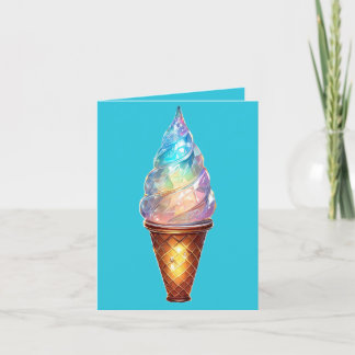 Crystal Ice Cream Cone Dankeskarte