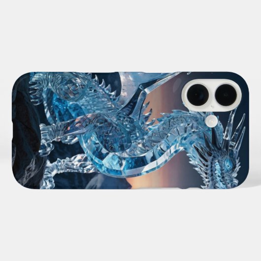 Crystal Ice Dragon Case-Mate iPhone Hülle (Rückseite (Horizontal))