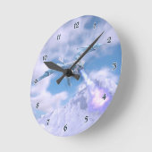 Crystal Ice Dragon Runde Wanduhr (Winkel)