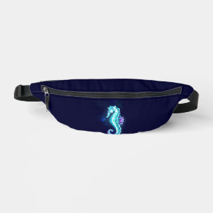 Crystal Ice Seepferd auf blauem Hintergrund Bauchtasche