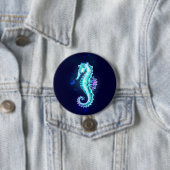 Crystal Ice Seepferd auf blauem Hintergrund Button (Beispiel)