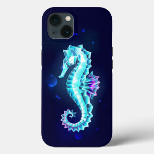 Crystal Ice Seepferd auf blauem Hintergrund Case-Mate iPhone Hülle