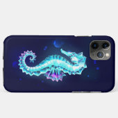 Crystal Ice Seepferd auf blauem Hintergrund Case-Mate iPhone Hülle (Rückseite (Horizontal))