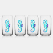 Crystal Ice Seepferd auf blauem Hintergrund Dosenglas (Hinten)