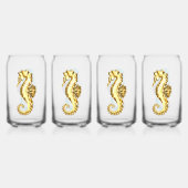 Crystal Ice Seepferd auf blauem Hintergrund Dosenglas (Vorderseite)