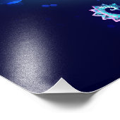 Crystal Ice Seepferd auf blauem Hintergrund Fotodruck (Ecke)