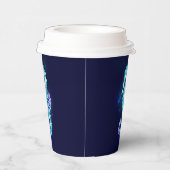 Crystal Ice Seepferd auf blauem Hintergrund Pappbecher (Rechts)