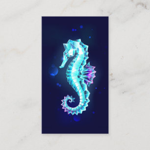 Crystal Ice Seepferd auf blauem Hintergrund Rabattkarte