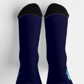Crystal Ice Seepferd auf blauem Hintergrund Socken (Oben)
