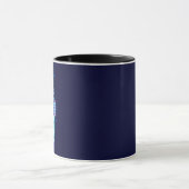 Crystal Ice Seepferd auf blauem Hintergrund Tasse (Zentrum)