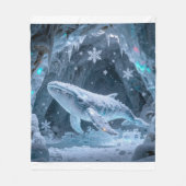 Crystal Ice Whale in Enchanted Frozen Cavern Fleecedecke (Vorderseite)