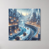 Crystal Ice World Fantasy Art Leinwanddruck (Vorderseite)